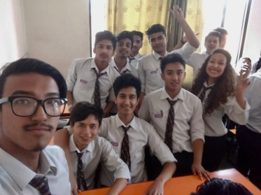 Nima and classmates, Dec 2018